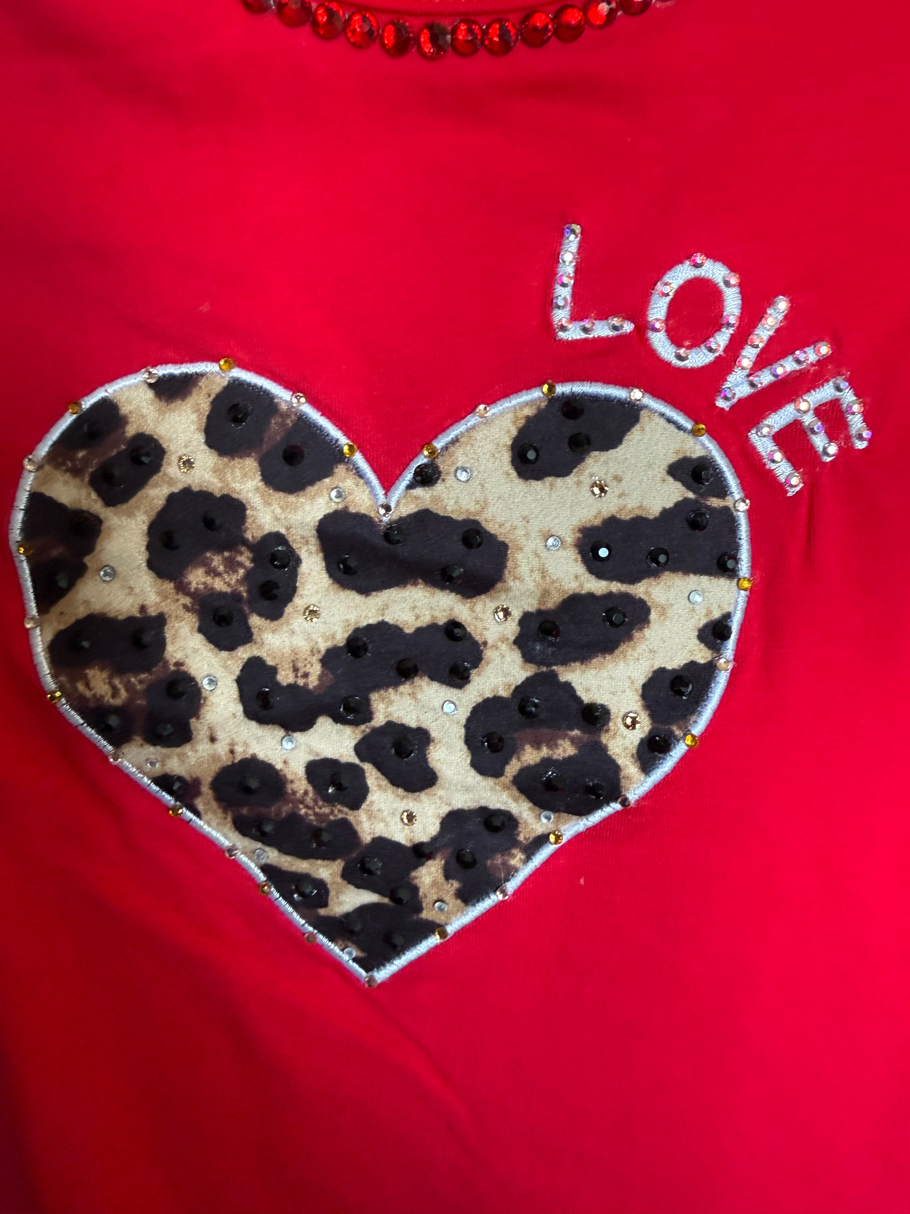 3pc Red and Cheetah girls outfit