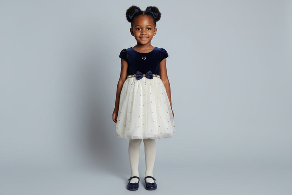 Blue and White Dress 4T