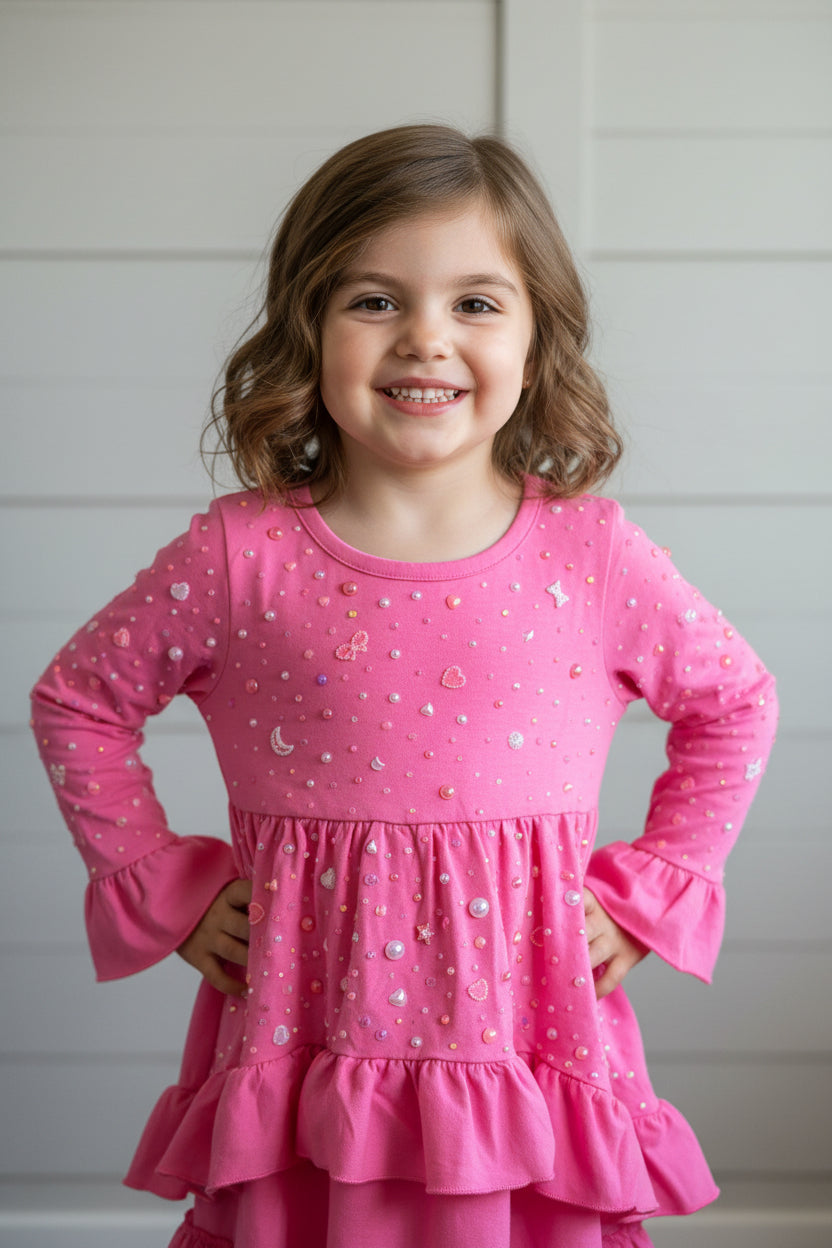 3pc girls pants, shirt and scarf outfit-Sz 2T