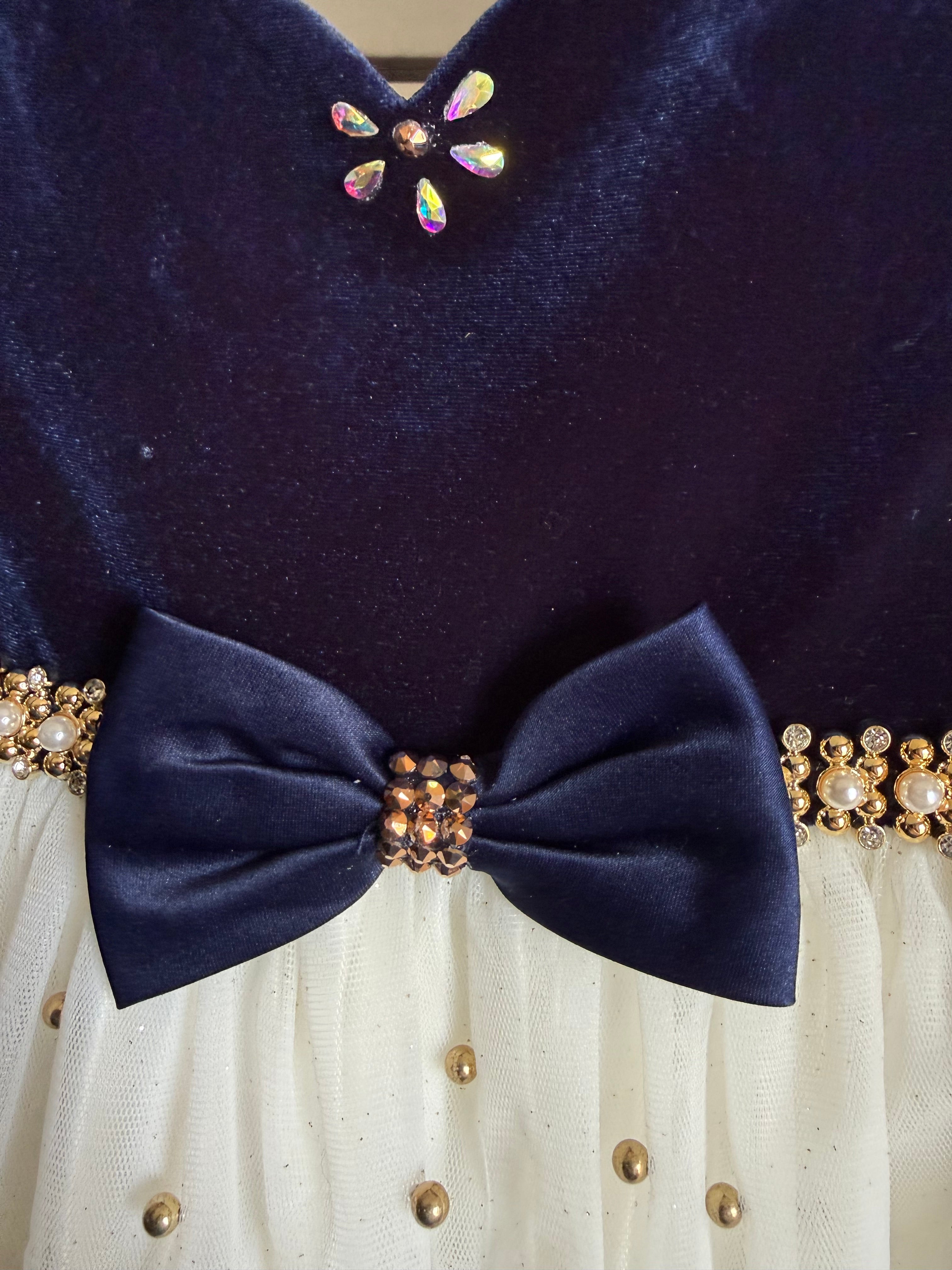 Blue and White Dress 4T