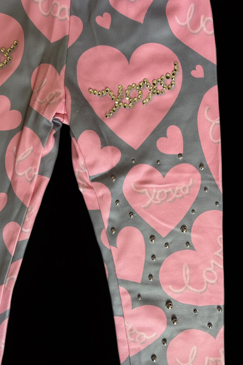 Girls 3pc Love and Kisses Outfit Sz 2T