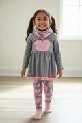 Girls 3pc Love and Kisses Outfit Sz 2T