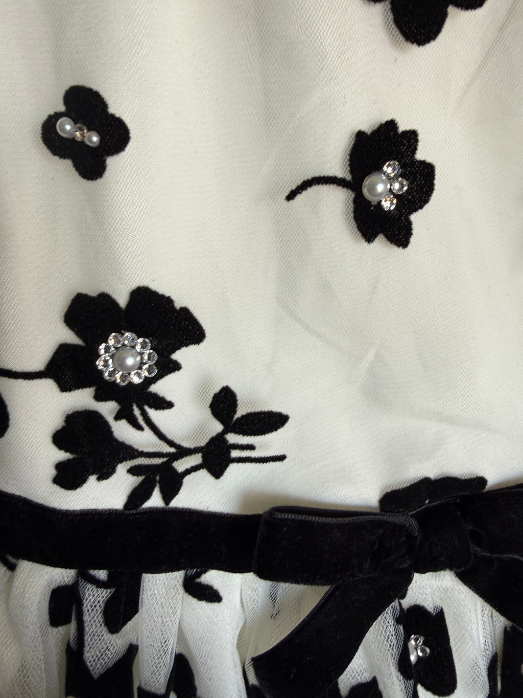 Black and White Dress with Faux Fur Jacket - Sz 2T