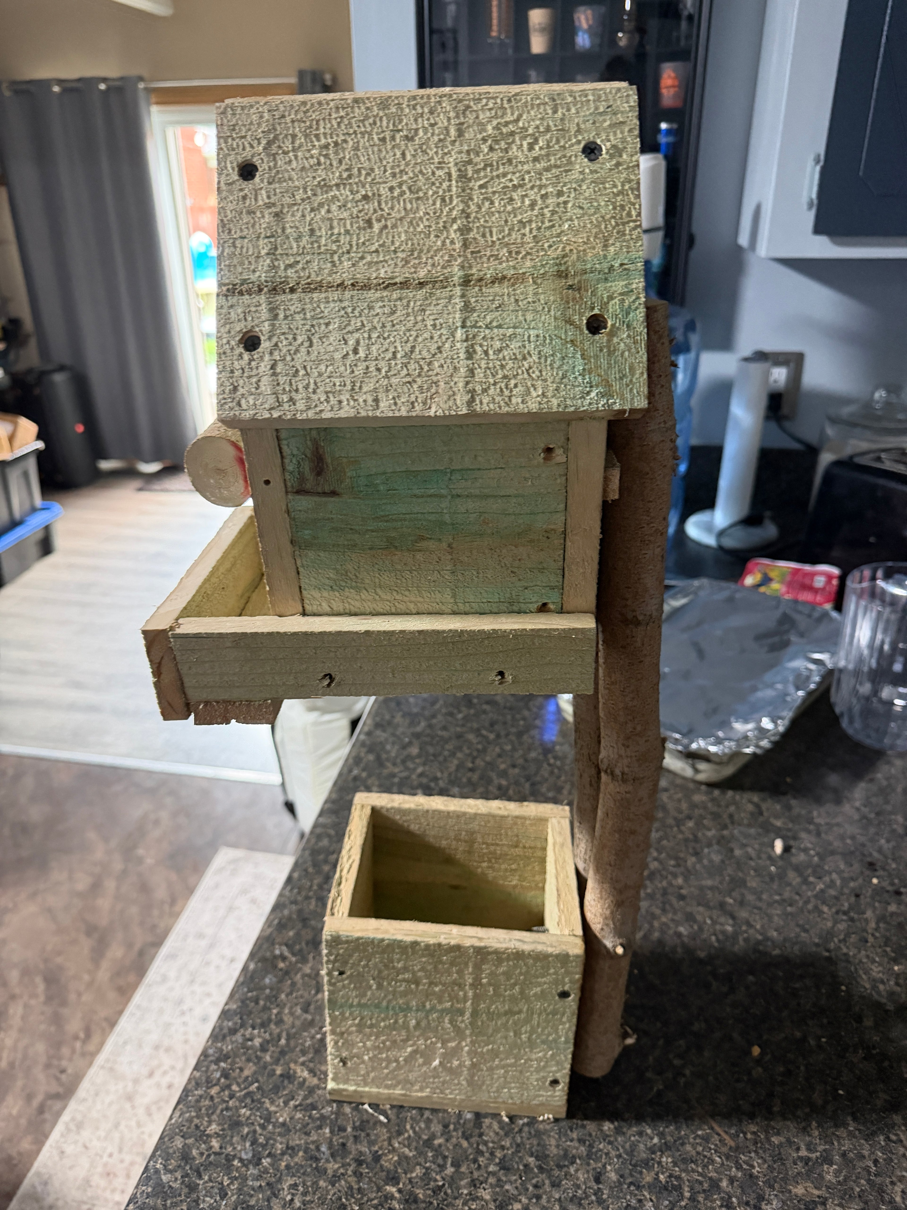 Bird House with Planter / Flower box