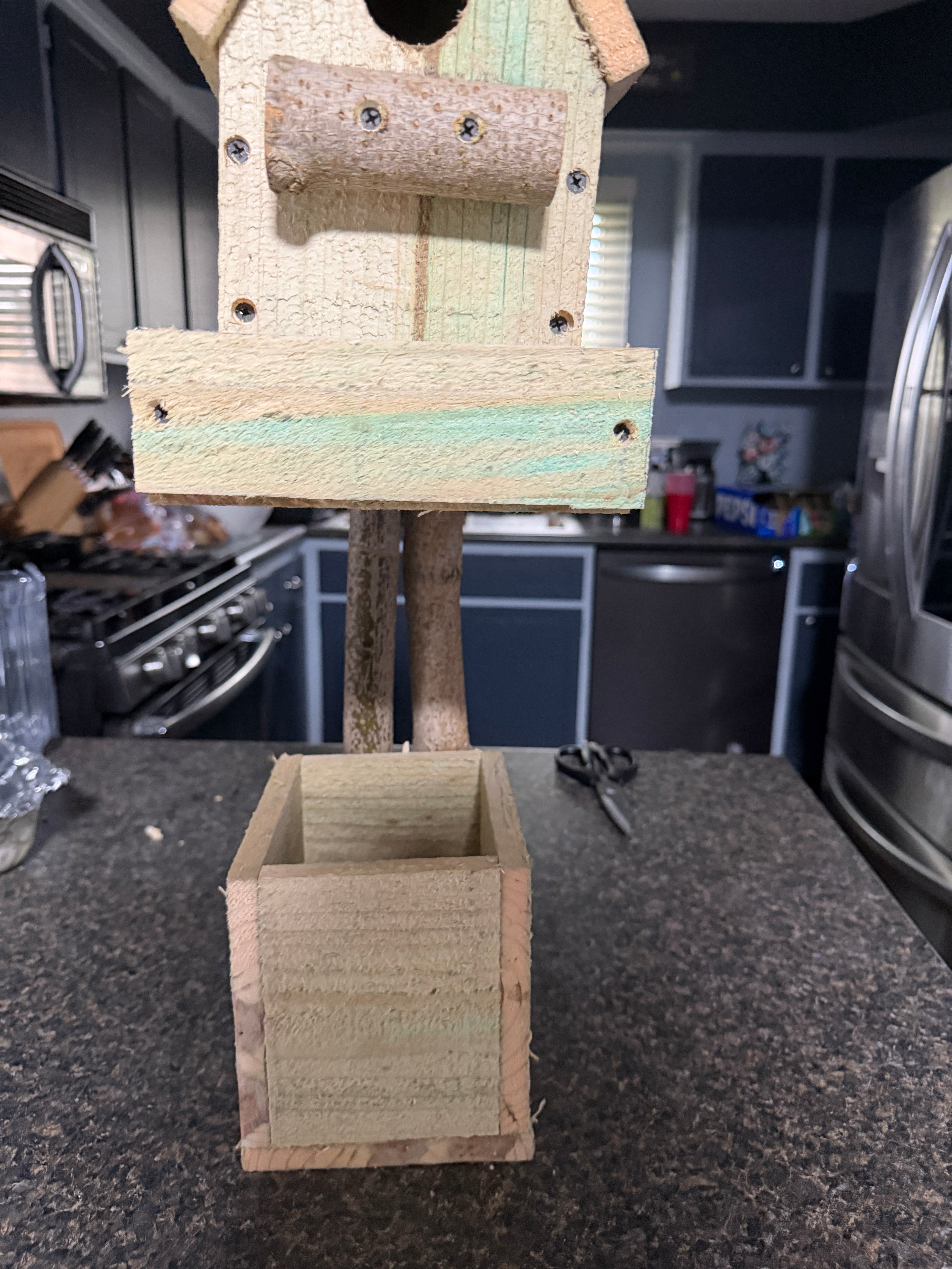 Bird House with Planter / Flower box